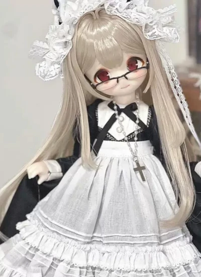 ドール用服 メイド服 ブラック 女の子用 1/4komako用 球体関節人形 BJD