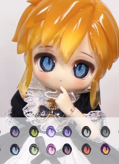 ドール用アイ マンガアイ【病病小猫】水転写式アイデカール 10mm/12mm/14mm/16mm/18mm/20mmサイズ人形用 BJD/gsc/ob11/ob22/ob24用