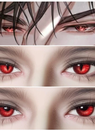 ドール用アイ 石膏アイ レッド系 8mm/10mm/12mm/14mm/16mm/18mmサイズ BJD用