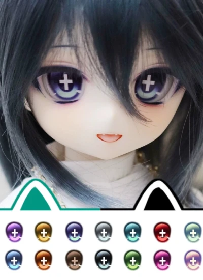 ドール用アイ マンガアイ【十字星SP】アクリルアイ 10mm/12mm/14mm/16mm/18mmサイズ人形用 BJD/MDD/DD/tinyfox/ob11用