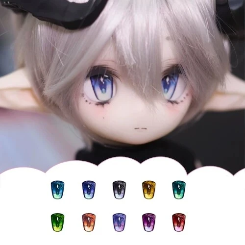 ドール用アイ マンガアイ【多面体】アクリルアイ 10mm/12mm/14mm/16mm/18mmサイズ人形用 BJD/MDD/DD/tinyfox/ob11用