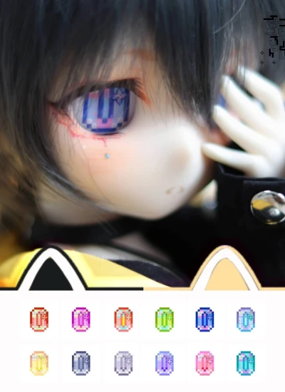 ドール用アイ マンガアイ【竞】アクリルアイ 10mm/12mm/14mm/16mm/18mmサイズ人形用 BJD/MDD/DD/tinyfox/ob11/gsc用