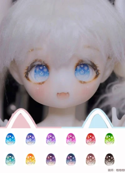 ドール用アイ マンガアイ【融雪】アクリルアイ 10mm/12mm/14mm/16mm/18mmサイズ人形用 BJD/MDD/DD/tinyfox/ob11/gsc用