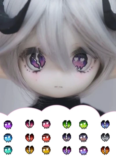 ドール用アイ マンガアイ【流泪哭哭头】アクリルアイ 10mm/12mm/14mm/16mm/18mmサイズ人形用 BJD/MDD/DD/tinyfox/ob11用