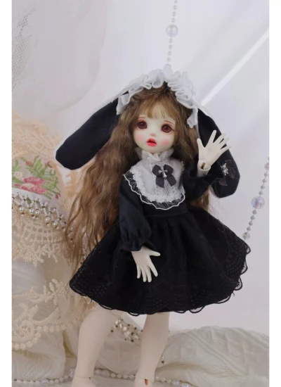 ドール用服 ブラック 女の子用 YOSD/MSD/MDD/SD/68/75cmサイズ人形用 球体関節人形 BJD
