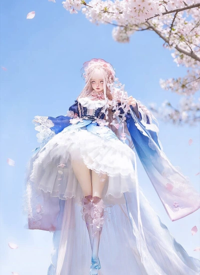 【期間限定】ドールフルセットB【透明樹脂ハイヒールレッグ版】 桜シリーズ-咲月墨绵体 女の子 63cm 球体関節人形 BJD