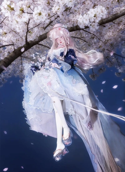 【期間限定】ドールフルセットA【分指ノーマルフット版】 桜シリーズ-咲月墨绵体 女の子 63cm 球体関節人形 BJD