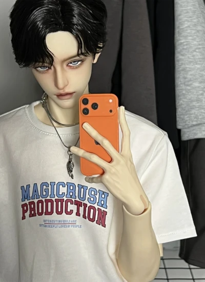 ドール用Ｔシャツ ブラック ホワイト グレー  MSD/大MSD/マッスルMSD/62/68/70/73/75/77cmサイズ用 球体関節人形用 BJD用