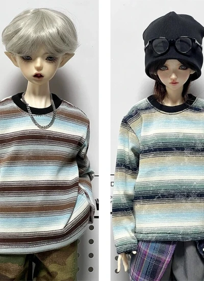 ドール用Ｔシャツ  ブラック ホワイト グリーン MSD/大MSD/マッスルMSD/62/68/70/73/75/77cmサイズ用 球体関節人形用 BJD用