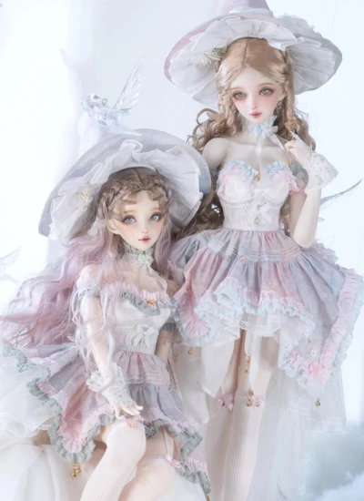 ドール用ドレス ピンク  SDGR/SD16サイズ用 球体関節人形用 BJD用【五彩斑斓的白】