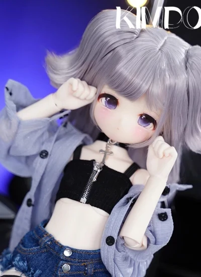 ドールヘッド桃碎碎(taosuisui)半閉じ目 搪胶ヘッド SDサイズボディ通用 球体関節人形用 BJD DOLL