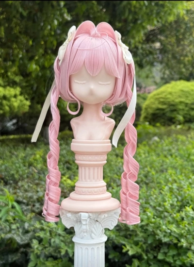 ドール用ウィッグ 高温絲  ゴールド  ホワイト ブルー ブラウン  グレー レッド グレー ブラック パープル ピンク MSD/SDサイズ用 BJD用 034