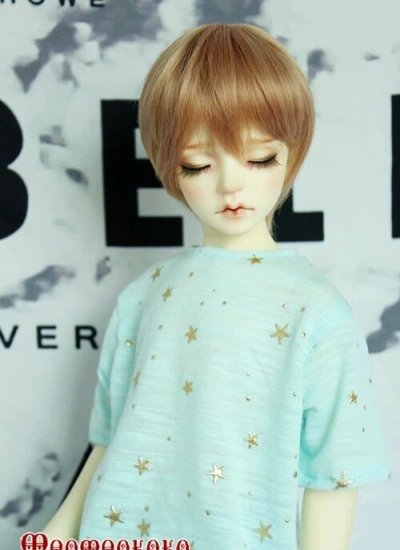 ドール服 Ｔシャツ ブルー 星柄  MSD/SD/68/70/ID75サイズ人形用 球体関節人形用