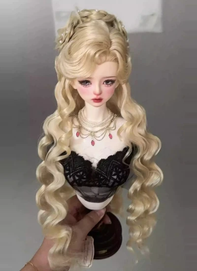 ドール用 ウィッグ スタイルあり  ゴールド ピンク ホワイト SD/小顔SD/MSDサイズ人形用 球体関節人形用