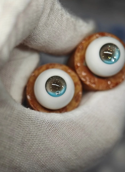 ドール用アイ レジンアイ グラデーションブルー 石膏+樹脂アイ  10mm/12mm/14mm/16mm/18mmサイズ人形用 BJD