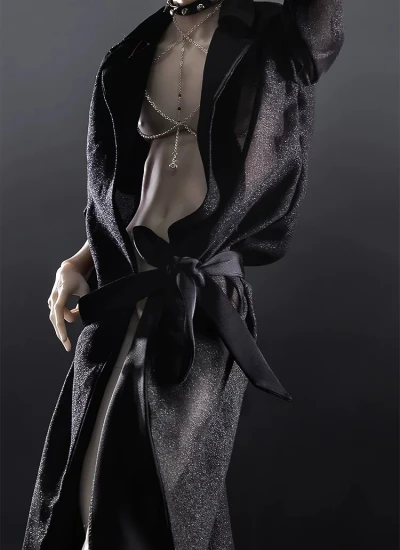 ドール用服  パジャマ ブラック 73cm 星雲体の官服  BJD用