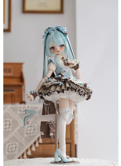 【期間限定】ドール用服 洋服セット 【见习甜点师】ブルー+チョコレート色 普MSD/大MSD/kumako/SD  球体関節人形用 BJD用