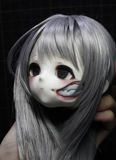 BJD Slit-mouthed Girl Head for MDD/MSD Ball Jointed Doll