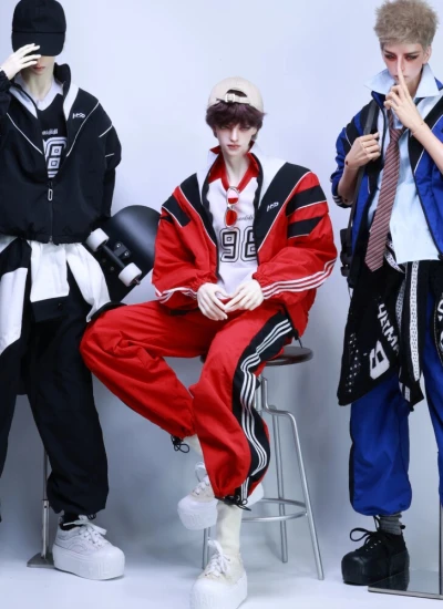 ドール用運動セット ブラック ブルー レッド 男の子用 75/77cmサイズ人形用 球体関節人形用 BJD用