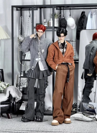 ドール用セーター ブラック ホワイト ブラウン グレー 男の子用 75/77cmサイズ人形用 球体関節人形用 BJD用