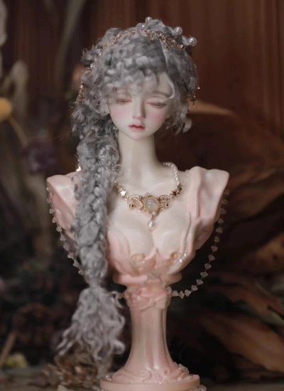 ドール用ウィッグ【公主卷】スタイリングあり モヘア ゴールド SD/小顔SDサイズ人形用 球体関節人形用