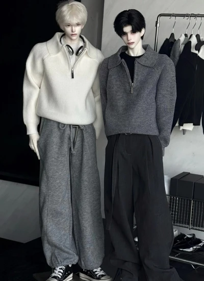 ドール用セーター ブラック ホワイト ネイビー グレー 男の子用 75/77cmサイズ人形用 球体関節人形用 BJD用