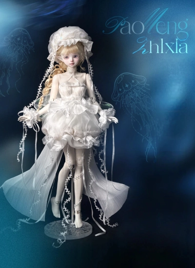 ドール用服 ドレスセット ｢泡沫の夏｣  ブルー  ピンク ホワイト パープル グレー 洋服 MSDサイズ人形用 球体関節人形 BJDDOLL