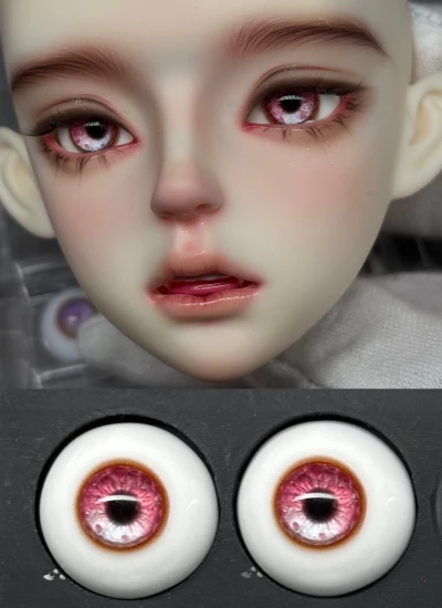 ドール用アイ 石膏アイ レッド ブラウン ブルー パープル 14mm/16mmサイズ BJD用 【凌和】