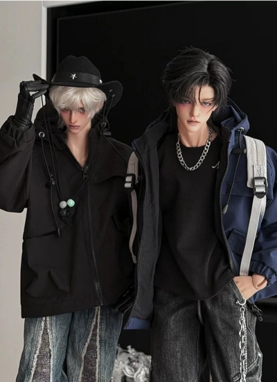 ドール用服 コート 上着 ブラック カーキ ネイビー ベージュ パープル 75/77サイズ人形用 BJD