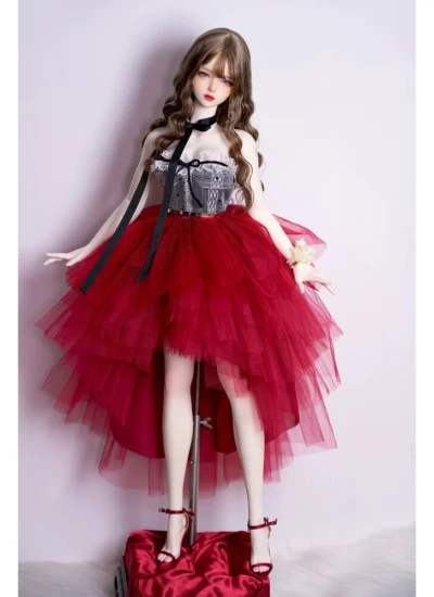 ドール用服 ドレスセット スカート レッド SD16女の子用 球体関節人形用 BJD用