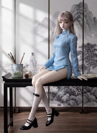 ドール用服 チャイナドレス  ブラック グレー ブルー ワインレッド ホワイト 女の子用 YOSD/MSD/SDサイズ人形用 BJD