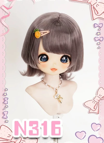 BJD Wig N316 Anime Soft Style Wig for 1/4 1/3 Size Girl Ball-jointed Doll