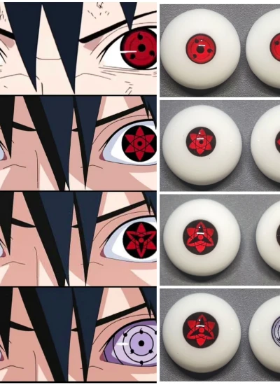 ドール用アイ 樹脂＋石膏アイ レッド【佐助】8mm/10mm/12mm/14mm/16mm/18mm BJD用