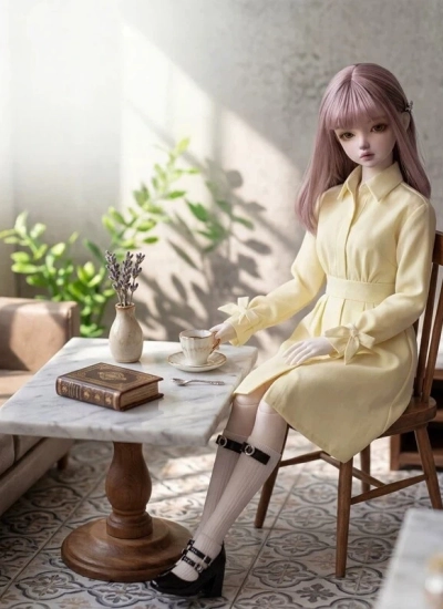 ドール用服 ドレス ブラック ホワイト レッド  ブルー イエロー 女の子用 YOSD/MSD/SDサイズ人形用 BJD