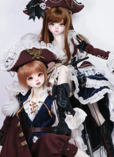 ドール用服 海賊服 【雾语宝藏】ブラウン  MSDサイズ人形用 BJD