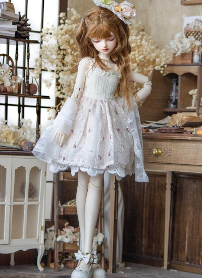 ドール用服 洋服セット ワンピース ホワイト 女の子用 YOSD/MSD/大MSD/SDサイズ人形用 BJD用