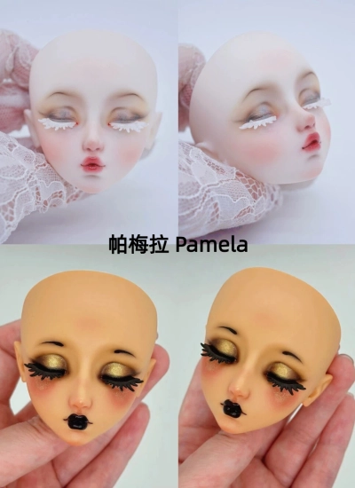 正式販売 ドールヘッド ｢帕梅拉‌ Pamela‌｣ 油画体用 女の子 1/4サイズ 球体関節人形用 BJD 単品