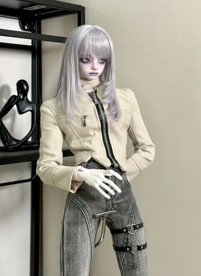 ドール用服  ジャケット レッド ベージュ ブラック マッスルMSD/大MSDサイズ人形用 BJD用