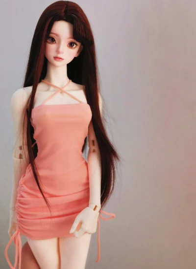 ドール用服 ワンピース ピンク MSD/SDサイズ人形用 女の子用 球体関節人形用 BJD用 【丹丹手作】