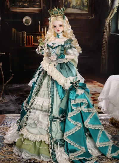 ドール用服 余音シリーズ・贝妮尔Bernierの公式服  1/4サイズ用 グリーン系 球体関節人形 BJD