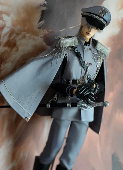 【期間限定】ドール用服JUNシリーズ 軍服 グレーシルバー Loong Soul73/Loong Soul77/ID75/YC76/YC77/AM77/DZ75サイズ BJD人形用【和平鸽】