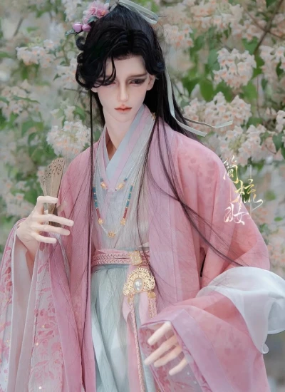ドール用服 時代服 漢服 ピンク MSD/68/72/73/75/77cmサイズ人形用 BJD