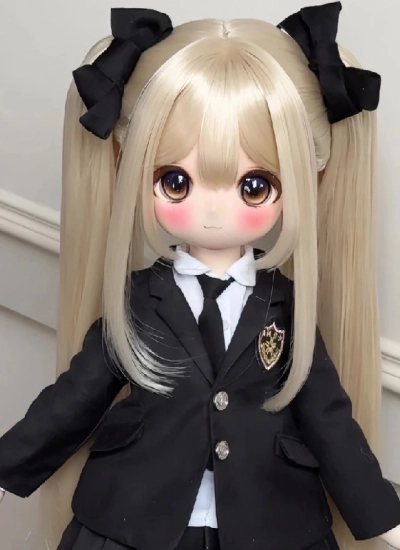 ドール用ウィッグ Basicsツインテール ノングルー 高温絲 SDサイズ用 BJD用 【Cocosheep】