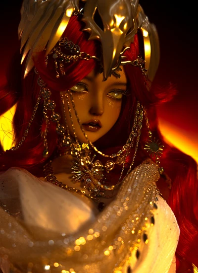 ドールフルセット Helios【太陽女神ー赫利俄斯】墨绵体 女の子 63cm 球体関節人形 BJD