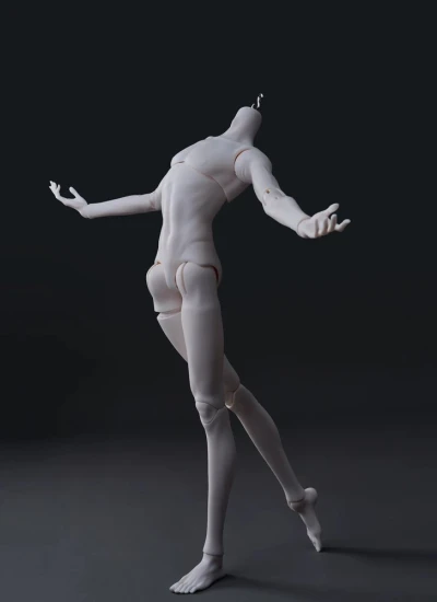 ドール用ボディ 75薄肌体 腹筋/微筋 素体 男体 BJD 球体関節人形用