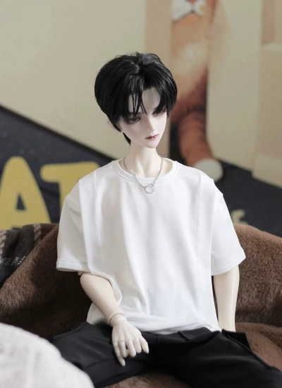 ドール用服 Tシャツ ブラック ホワイト MSD/SD/68/SD17/70/73/75サイズ用 BJD