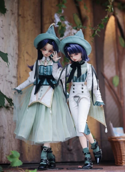 ドール用服 洋服セット グリーン 女の子用/男の子用 MSD/SDサイズ人形用 BJDDOLL【巫师故事集】