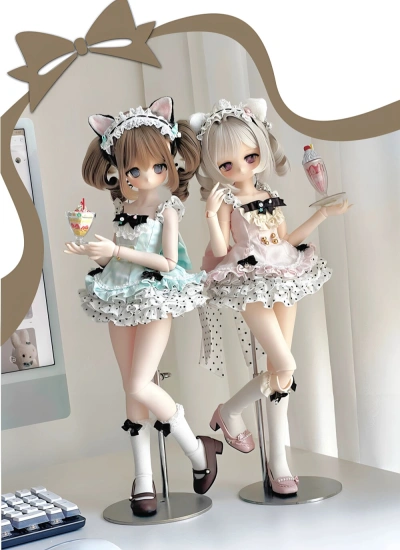 ドール用服 洋服セット 【有喵冰 】ピンク ブルー 女の子用 MSD/大MSDサイズ人形用 BJDDOLL「梦境曲DreamSong」