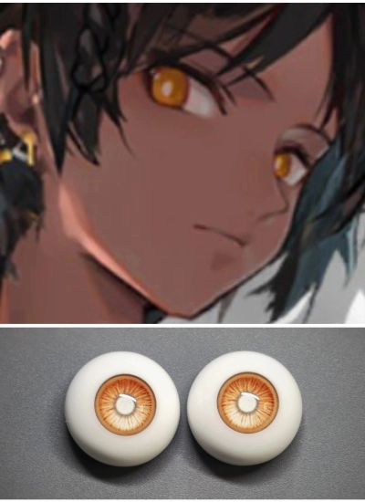 ドール用アイ 樹脂+石膏アイゴールド【MR3】COSアイ 8mm/10mm/12mm/14mm/16mm/18mm BJD用