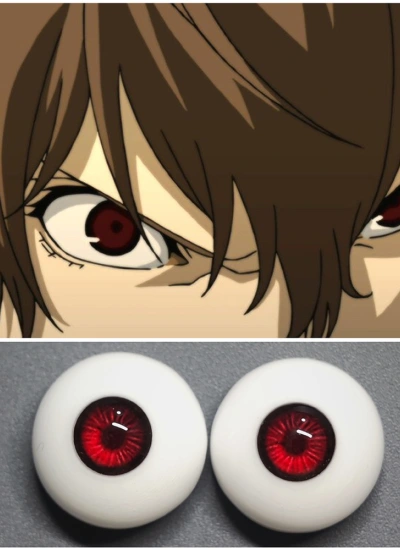 ドール用アイ 樹脂+石膏アイ レッド【YWL1】8mm/10mm/12mm/14mm/16mm/18mm BJD用